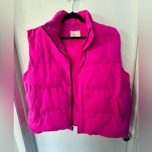 Bright Pink Puffer Vest